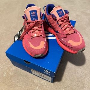 Adidas Women’s Originals ZX 5K Boost Pure W Running Shoes in Hazy Rose Sonic Ink